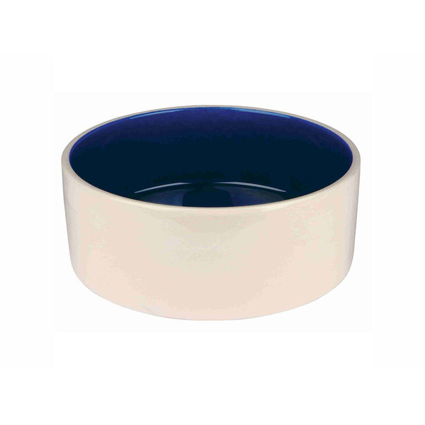 Futternapf für Haustiere Trixie Blau Creme 2,3 L aus Keramik