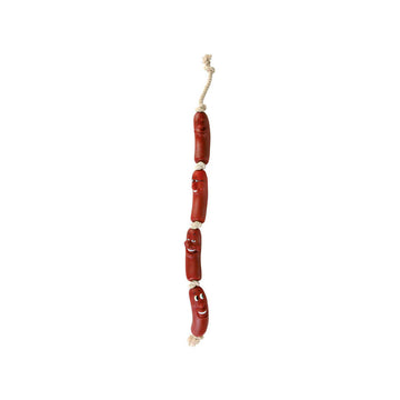 Hundespielzeug Trixie Sausages on a Rope 75 cm Braun Vinyl Würste