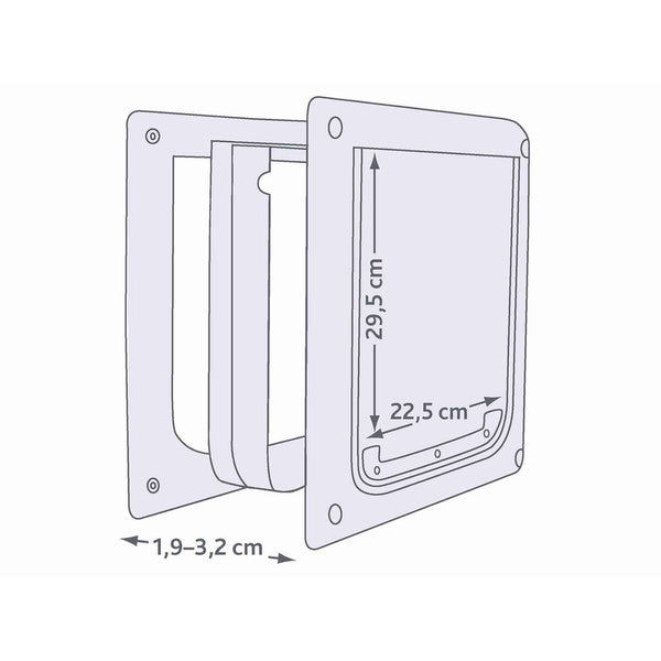 Katzenklappe Trixie Weiß Kunststoff 30 × 36 CM