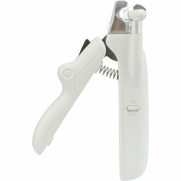 LED-Nagelknipser für Haustiere Trixie Edelstahl Kunststoff 15 cm Weiß