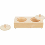 2 in 1 Haustier-Leckerli-Spender Spielzeug Trixie Holz 14 × 3 × 7 CM