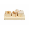 2 in 1 Haustier-Leckerli-Spender Spielzeug Trixie Holz 15 × 4,5 × 6 CM