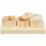 2 in 1 Haustier-Leckerli-Spender Spielzeug Trixie Holz 15 × 4,5 × 6 CM