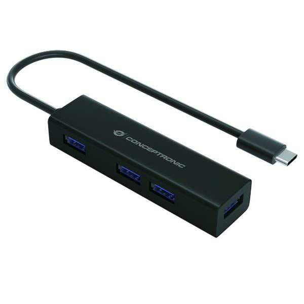 4-Port USB Hub Conceptronic 110516207101 Dunkelblau