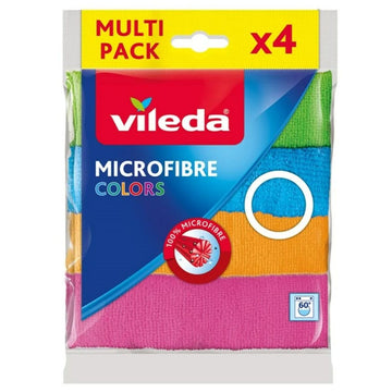 Mikrofasertuch Vileda 155717 Blau Weiß grün Orange Dunkelgrau (4 Stück) (4 Stücke)