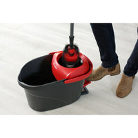 Mop with Bucket Vileda Ultramat Turbo XL Schwarz Rot Mikrofaser