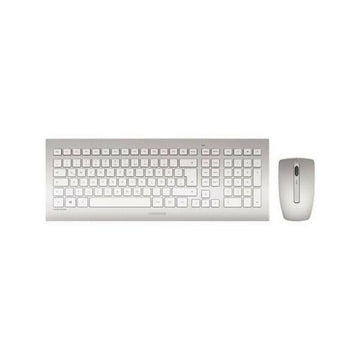 Tastatur mit Drahtloser Maus Cherry JD-0310ES Grau Qwerty Spanisch