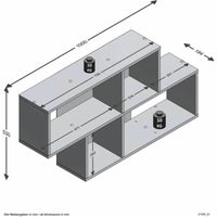 Regale FMD Anthrazit 100 x 53 x 19,5 cm