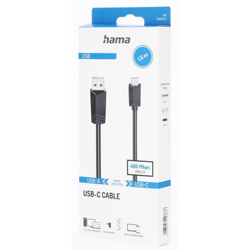 Kabel Micro USB Hama 00200632 Schwarz 1,5 m