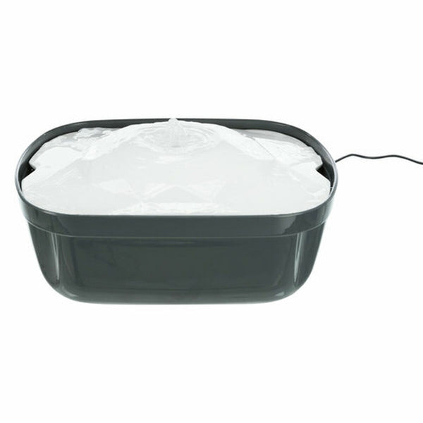 Trinkbrunnen für Haustiere Trixie Polygon Weiß Grau Silikon Melamine 2,5 L 28 x 11 x 22 cm