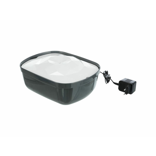 Trinkbrunnen für Haustiere Trixie Polygon Weiß Grau Silikon Melamine 2,5 L 28 x 11 x 22 cm