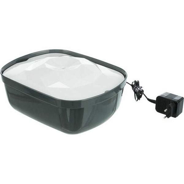 Trinkbrunnen für Haustiere Trixie Polygon Weiß Grau Silikon Melamine 2,5 L 28 x 11 x 22 cm
