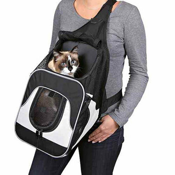 Rucksack für Haustiere Trixie Savina Schwarz Grau 30 × 33 × 26 CM