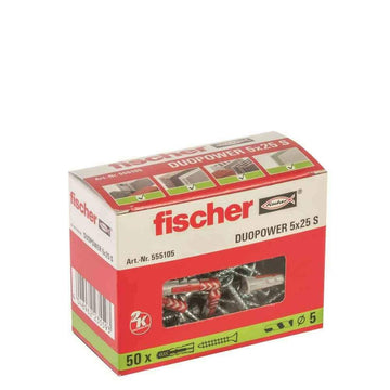 Dübel und Schrauben Fischer DUOPOWER 555105 Ø  5x25 mm (50 Stück)