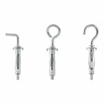 Set von Haken, Augenschrauben und Aufhängern Rapid Ø 8 x 32 mm Metall Erweiterung 12 Stück