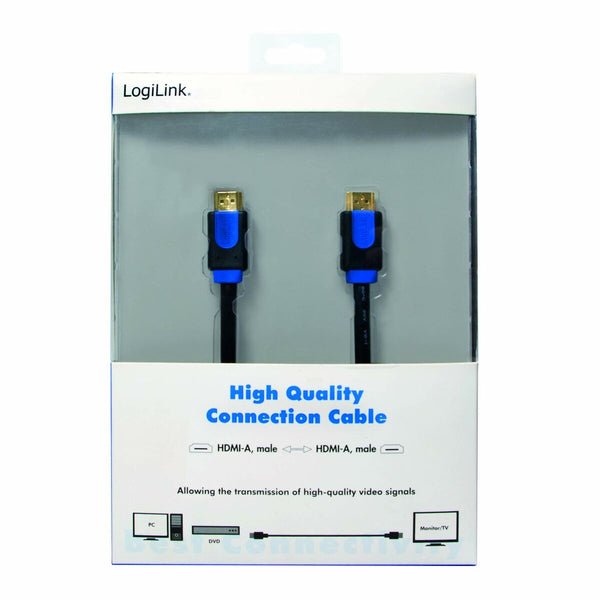 HDMI Kabel LogiLink Blau Schwarz Blau/Schwarz 15 m