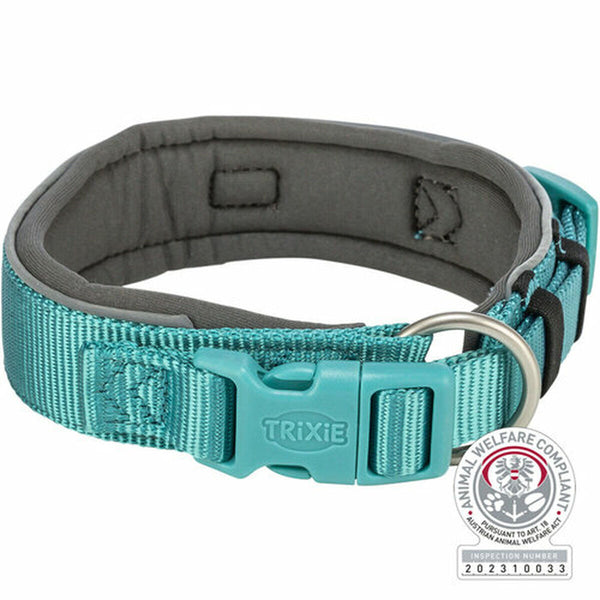 Hundehalsband Trixie Premium Graphit Hellblau S/M 33-42 cm