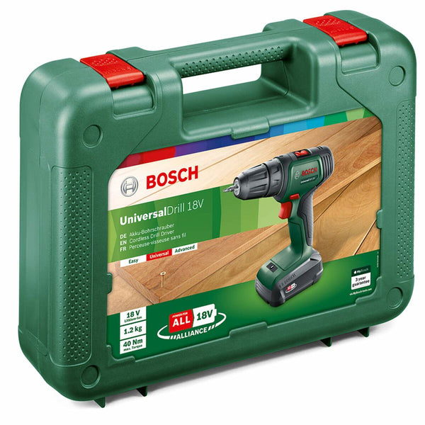 Bohrset und Zubehör BOSCH Universaldrill 18 Power 4All 18 V 40 Nm