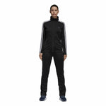 Damen-Trainingsanzug Adidas Three Stripes Schwarz