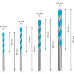 Satz Bohrer BOSCH Expert CYL-9 Multiconstruction Ø 4 mm Ø 5 mm Ø 6 mm Ø 8 mm 4 Stücke