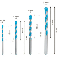 Satz Bohrer BOSCH Expert CYL-9 Multiconstruction Ø 4 mm Ø 5 mm Ø 6 mm Ø 8 mm 4 Stücke