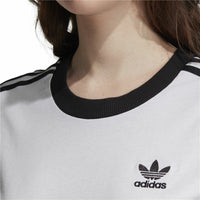 Damen Kurzarm-T-Shirt Adidas 3 stripes Weiß