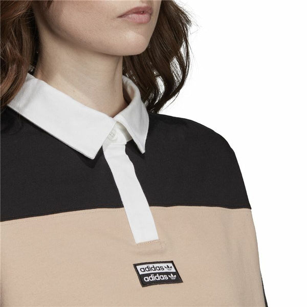 Damen Kurzarm-Poloshirt Adidas Originals Cropped Damen Schwarz