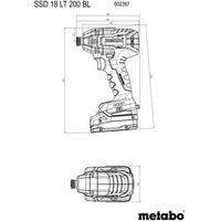 Schraubendreher Metabo SSD 18 LT 200 BL 200 Nm