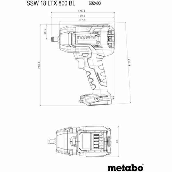 Schraubendreher Metabo SSW 18 LTX 800