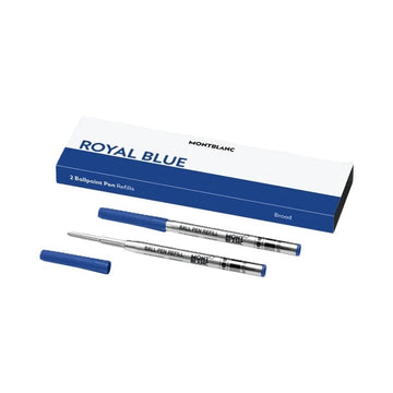 Nachfüllung für Kugelschreiber Montblanc ROYAL BLUE - REFILLS  BALL PEN - BROAD - 2 PCS Blau 2 Stück