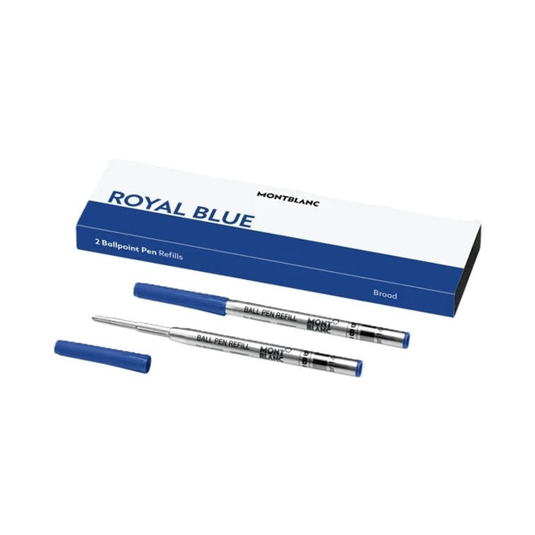 Nachfüllung für Kugelschreiber Montblanc ROYAL BLUE - REFILLS  BALL PEN - BROAD - 2 PCS Blau 2 Stück