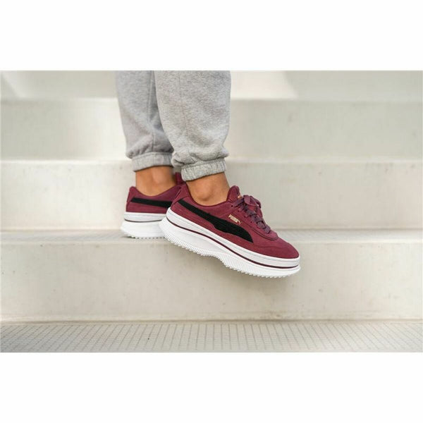 Casual Damenturnschuh Puma Sportswear Deva Suede Dunkelrot
