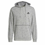 Herren Sweater mit Kapuze Adidas Essentials Mélange Embroidered Hellgrau