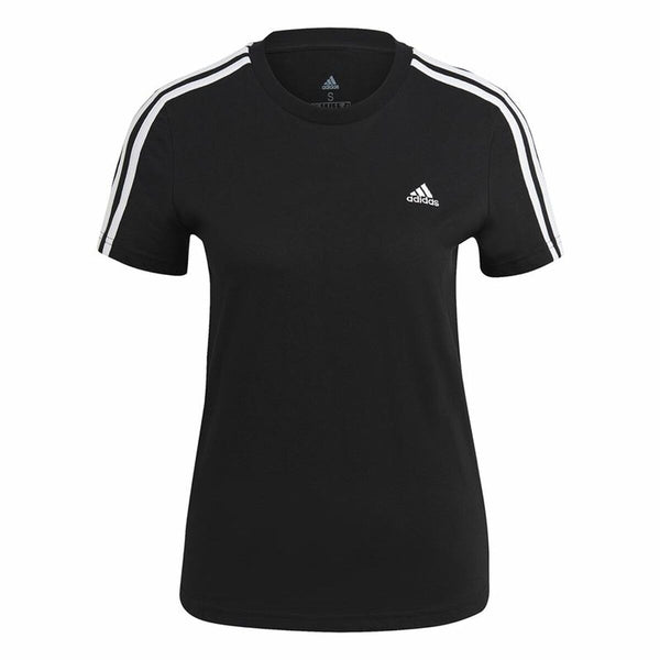 Damen Kurzarm-T-Shirt Adidas 3S T Schwarz