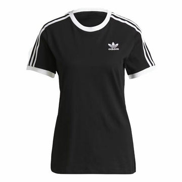 Damen Kurzarm-T-Shirt Adidas 3 stripes Schwarz