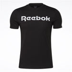 Herren Kurzarm-T-Shirt Reebok Graphic Series Linear Logo Schwarz