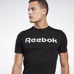 Herren Kurzarm-T-Shirt Reebok Graphic Series Linear Logo Schwarz