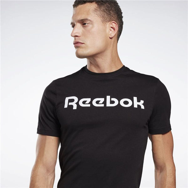 Herren Kurzarm-T-Shirt Reebok Graphic Series Linear Logo Schwarz