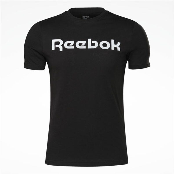 Herren Kurzarm-T-Shirt Reebok Graphic Series Linear Logo Schwarz