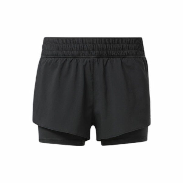 Damen-Sportshorts Reebok Wor Run 2 In 1 Short Schwarz