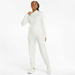 Damen Sweater mit Kapuze Puma Essentials Embroidery Weiß