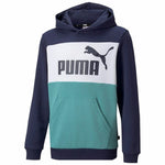Jungen Sweater mit Kapuze Puma Essential Colorblock Dunkelblau