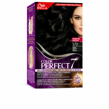 Dauerhafte Creme-Coloration Wella Color Pefect 7 1/0-negro infinito