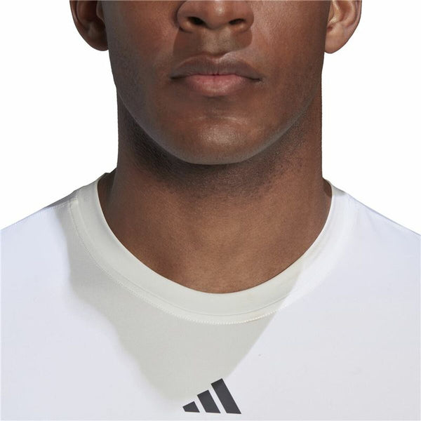 Herren Kurzarm-T-Shirt Adidas Techfit Training Weiß