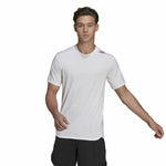 Herren Kurzarm-T-Shirt Adidas D4T Weiß
