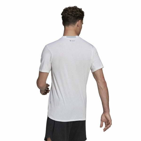 Herren Kurzarm-T-Shirt Adidas D4T Weiß