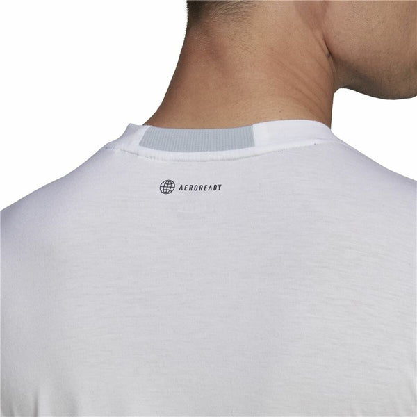 Herren Kurzarm-T-Shirt Adidas D4T Weiß