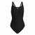 Damen Badeanzug Adidas 3S Mid Suit Schwarz