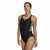 Damen Badeanzug Adidas 3S Mid Suit Schwarz