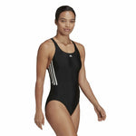 Damen Badeanzug Adidas 3S Mid Suit Schwarz